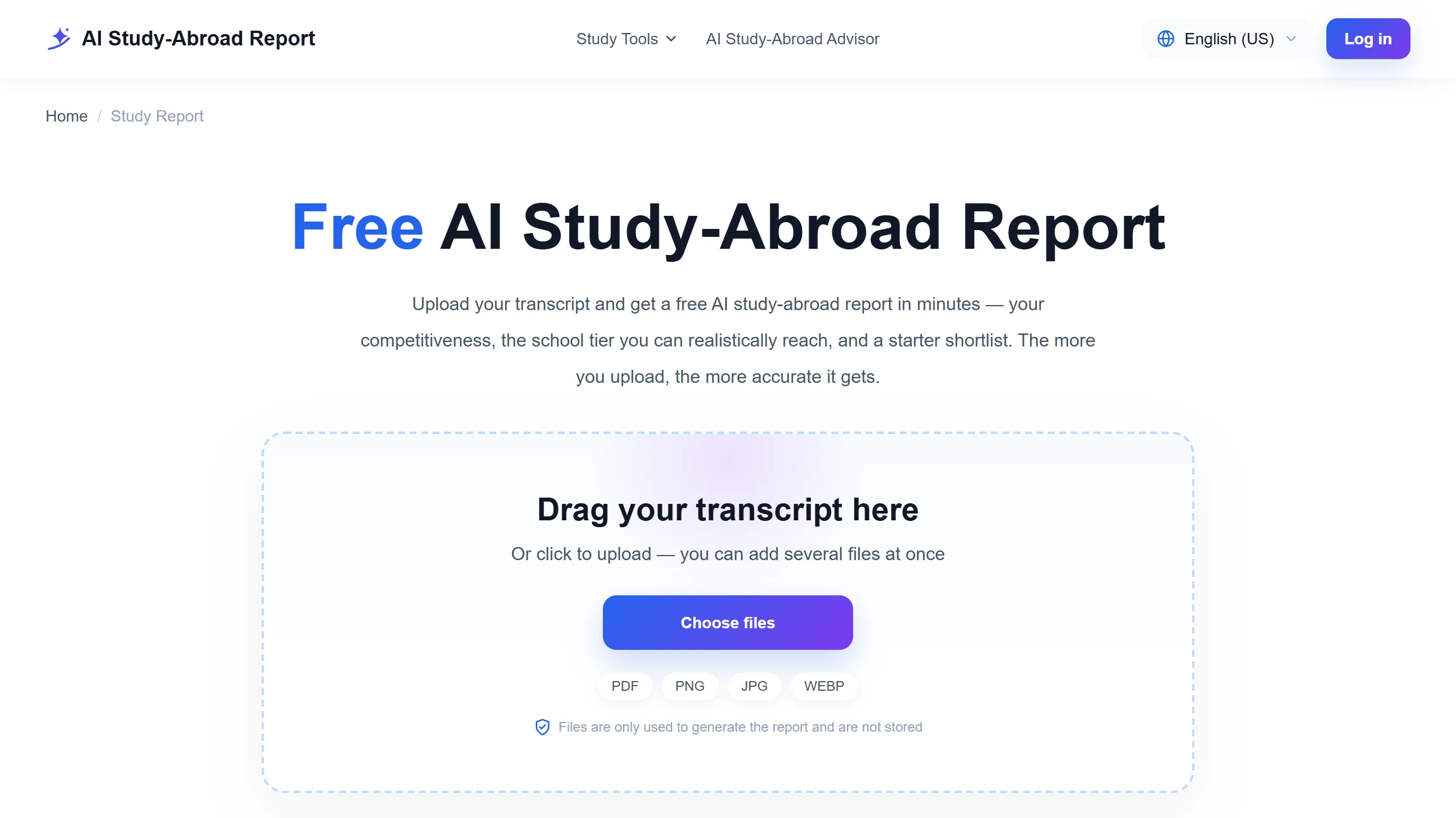 Upload transcript